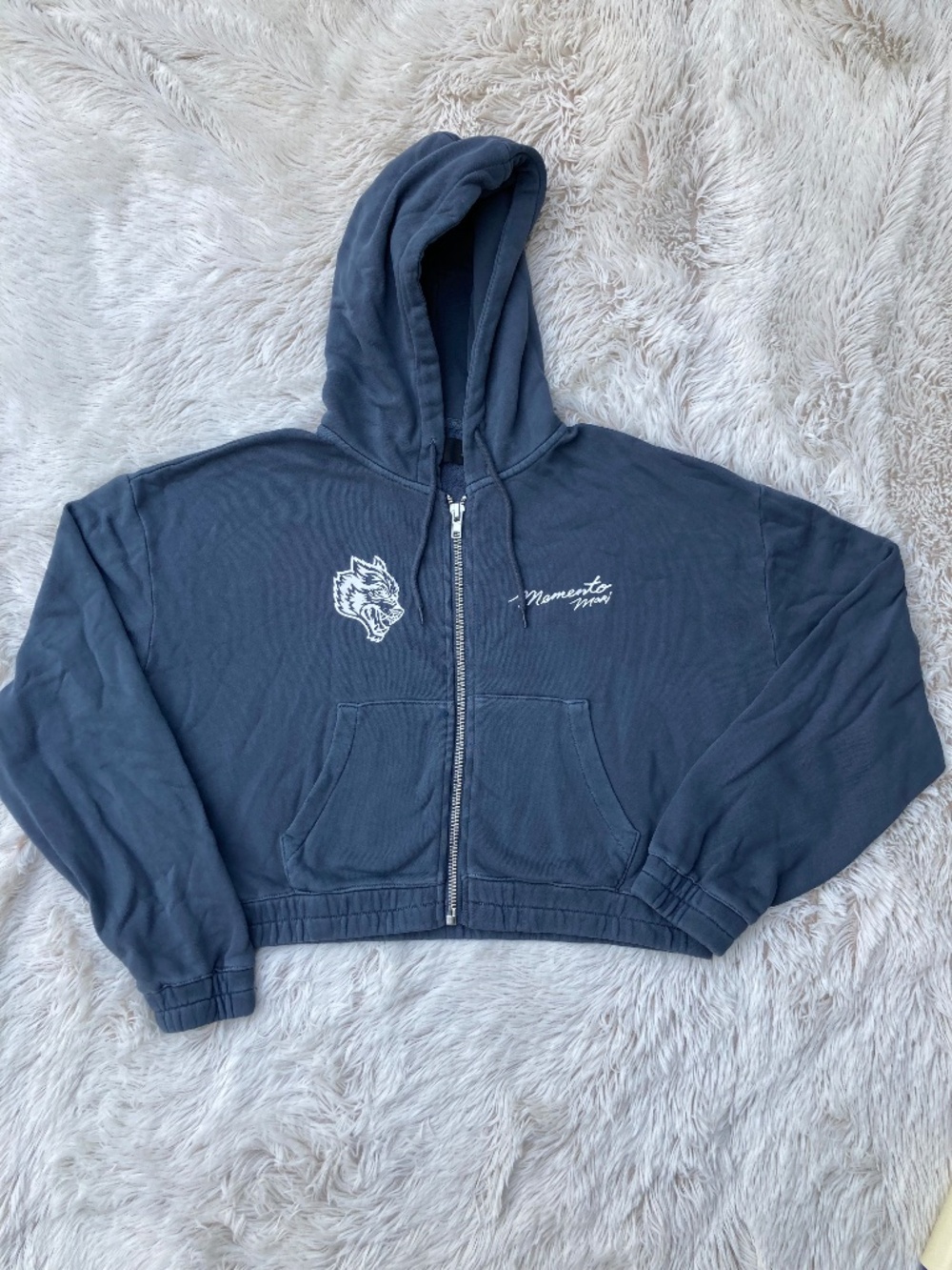 Darc Sport Momento Mori Cropped Zip Up Hoodie Womens Size M
